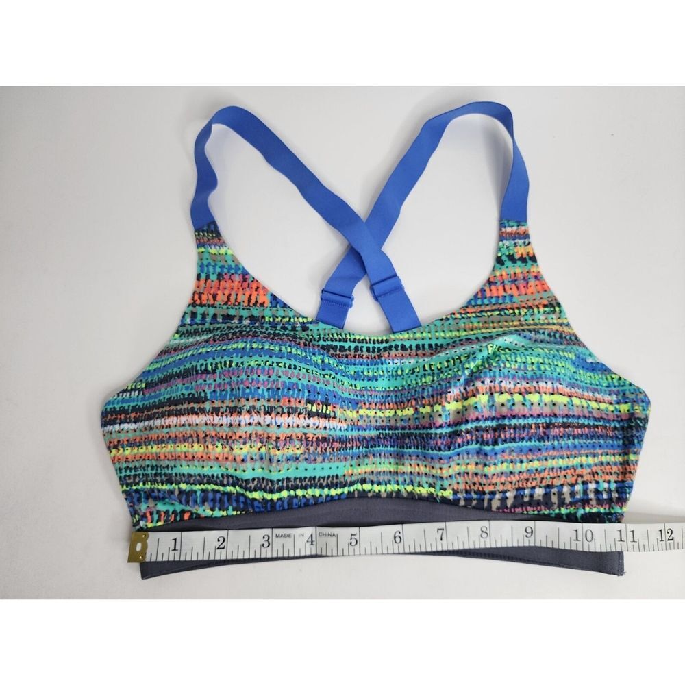 Victoria's‎ Secret Sports Bra Size 32C VS Blue Orange Padded Workout - Lot of 2 - Picture 4 of 9